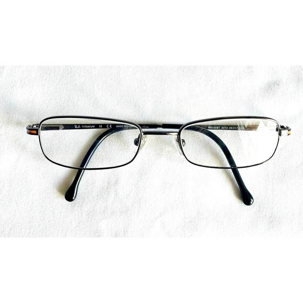 Ray-Ban Jr Titanium Rectangular Orange Eyeglasses Frames 46 17 125 RB1008T